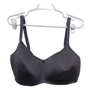 Amoena Mara SB Gray Wireless Bra 44D Pocketed Comfort